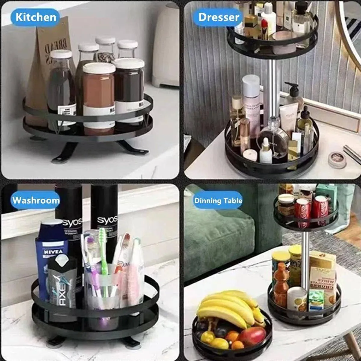 3 Tier Rotating Spice Cosmetic Organizer – photo 5