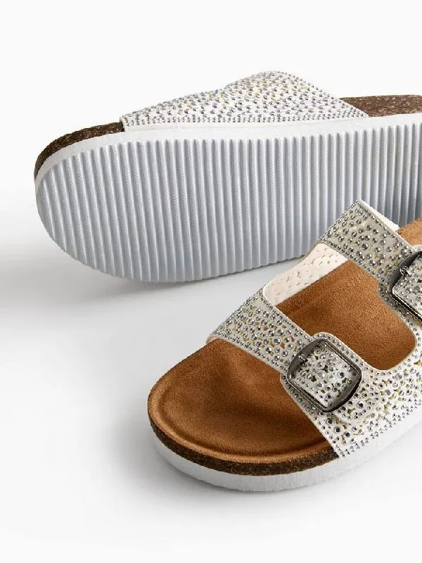 Primark embellished double strap footbed sandals – photo 3