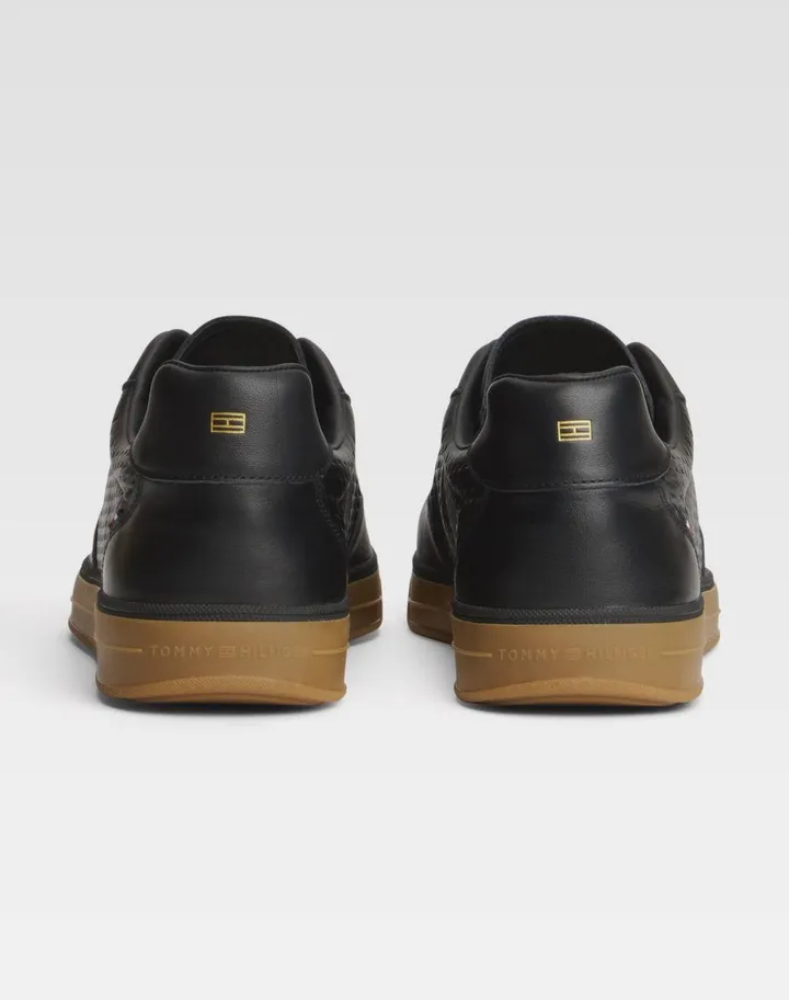 Tommy Hilfiger Black Leather Sneakers – photo 4