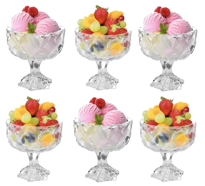 Diamond Shape Glass Dessert Bowls – photo 3