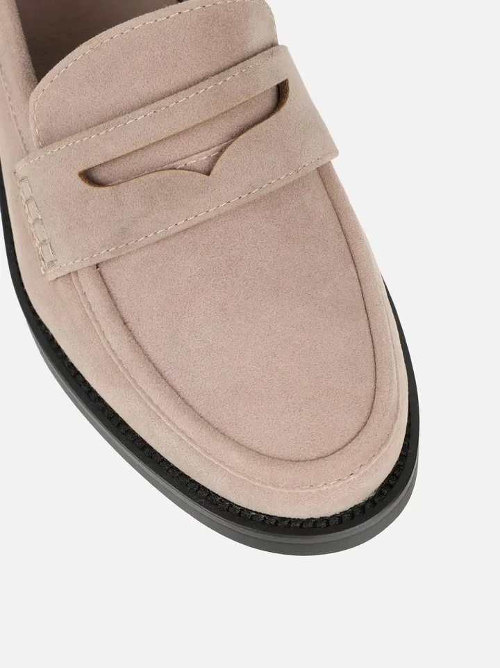 SIMMI London Taupe Suede Penny Loafers – photo 3