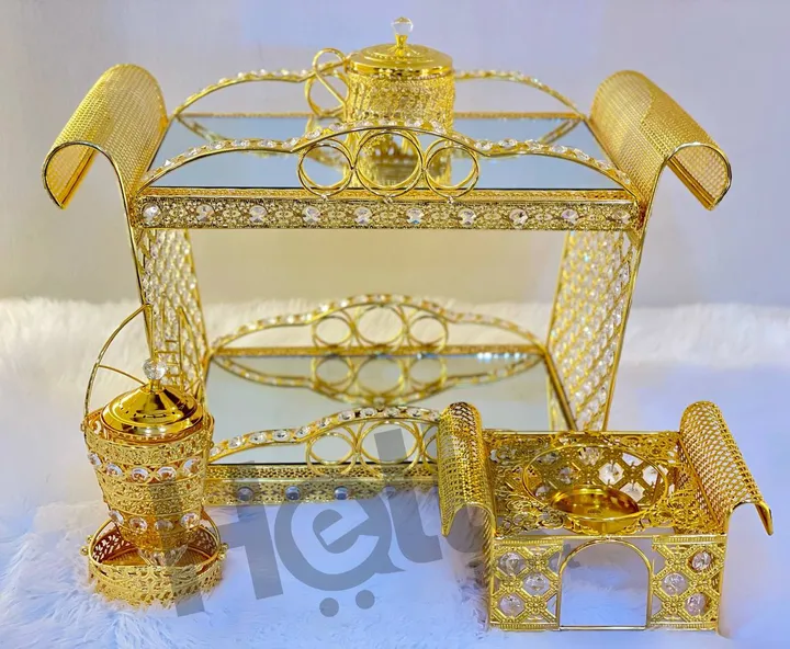 Large Coffee Rekebot Serving Trolley Set – photo 3