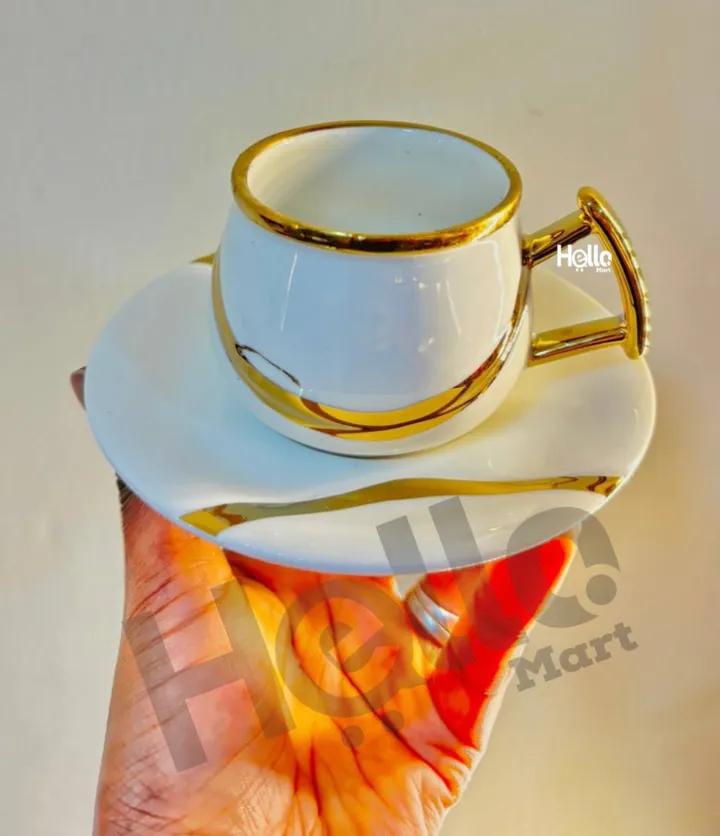 White Gold Coffee Cup Set – photo 3