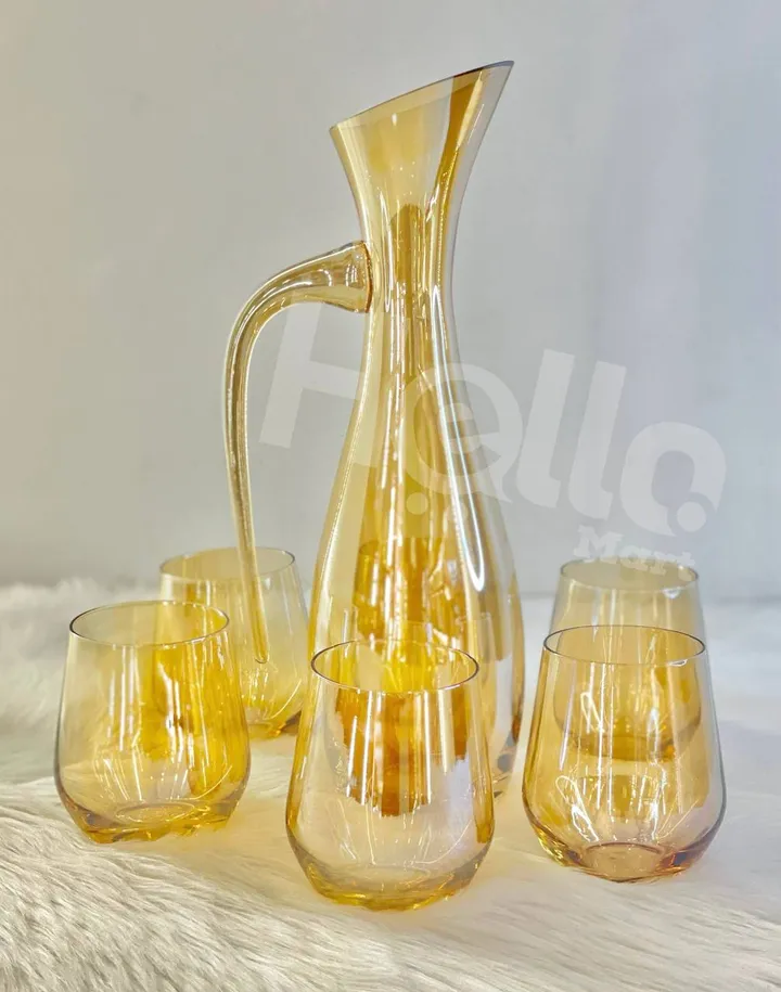 Golden Water Jug with 6 Glasses – photo 3