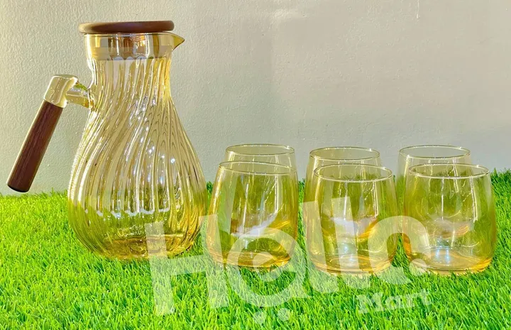 Glass Water Jug with 6 Glasses Set – photo 3