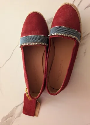 Genuine suede hand made espadrilles