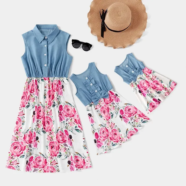 Toddler Girl Floral Ruffled Sleeveless Dress – photo 3