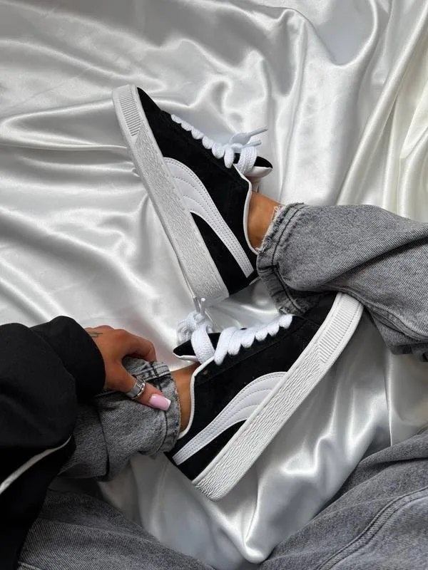 Puma California Suede Black White Unisex Shoes – photo 3