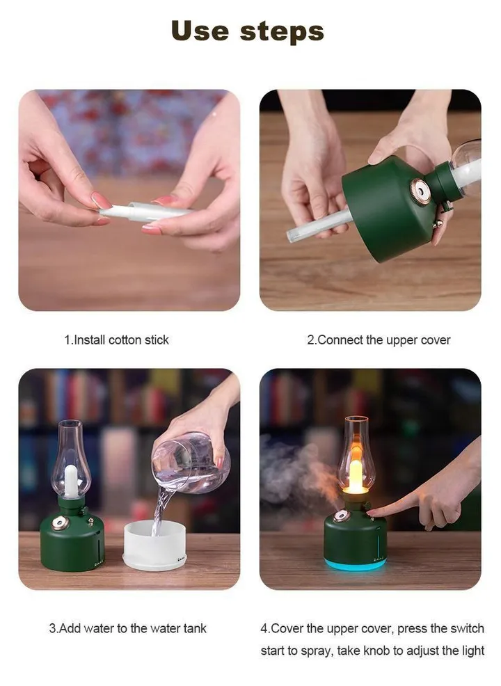 Rechargeable Vintage Lamp Humidifier – photo 4