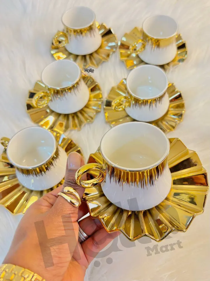 Gold Coffee Cup Set 6 Pieces – photo 3