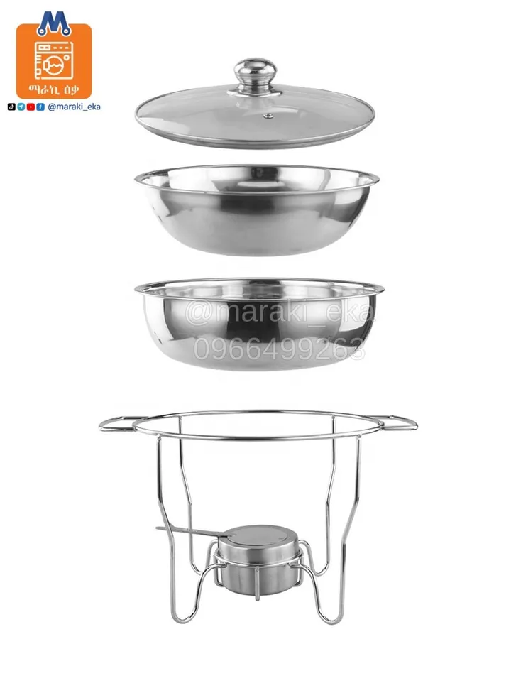 8L Double Partition Stainless Steel Chafing Dish – photo 3