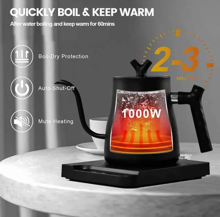 Stainless Steel Gooseneck Electric Kettle HR-462 – photo 3