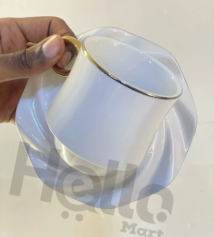 Gold-Rim Milk and Tea Cups – photo 3