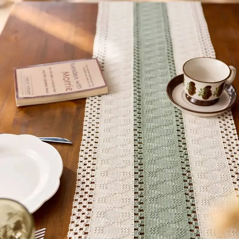 Cream Sage Crochet Table Runner – photo 4
