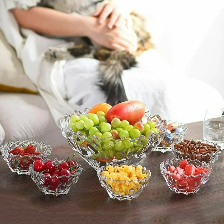 7 Piece Glass Ice Cream Fruit Bowl Set – photo 3