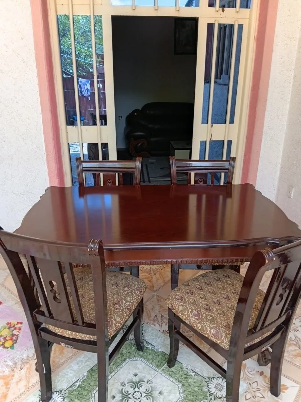 Wooden Dining Table with Four Chairs – photo 3