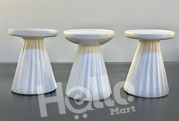 Decorative White Candle Holders Set – photo 3