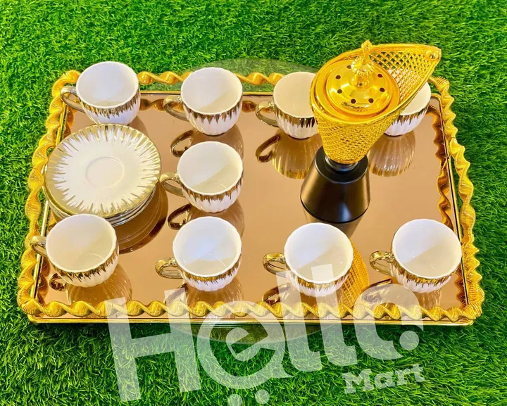 Large Golden Service Tray – photo 3