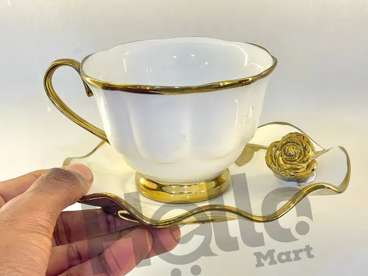 Gold Rim Milk Tea Cup Set – photo 4
