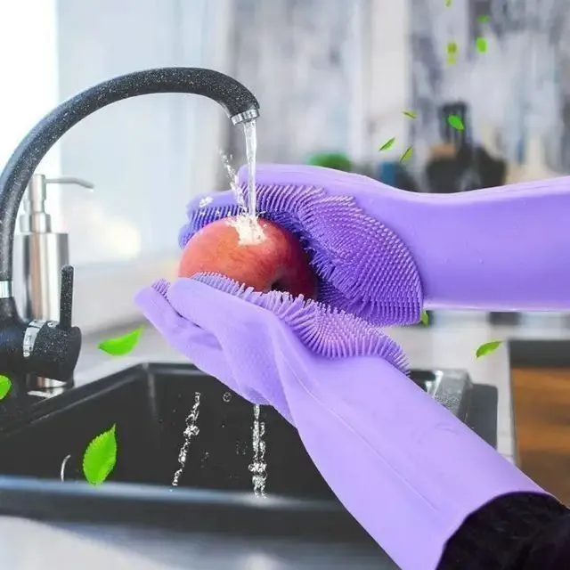 Magic Silicone Dish Washing Gloves – photo 6