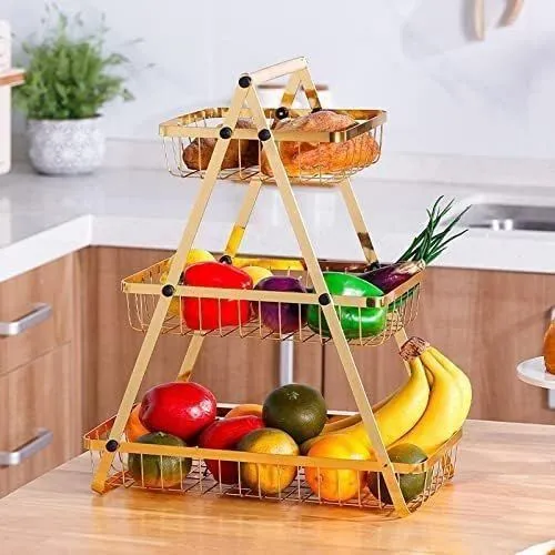 3-Layer Stainless Steel Fruit Basket – photo 5