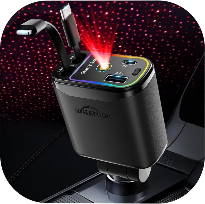 4-in-1 Retractable Fast Car Charger – photo 6