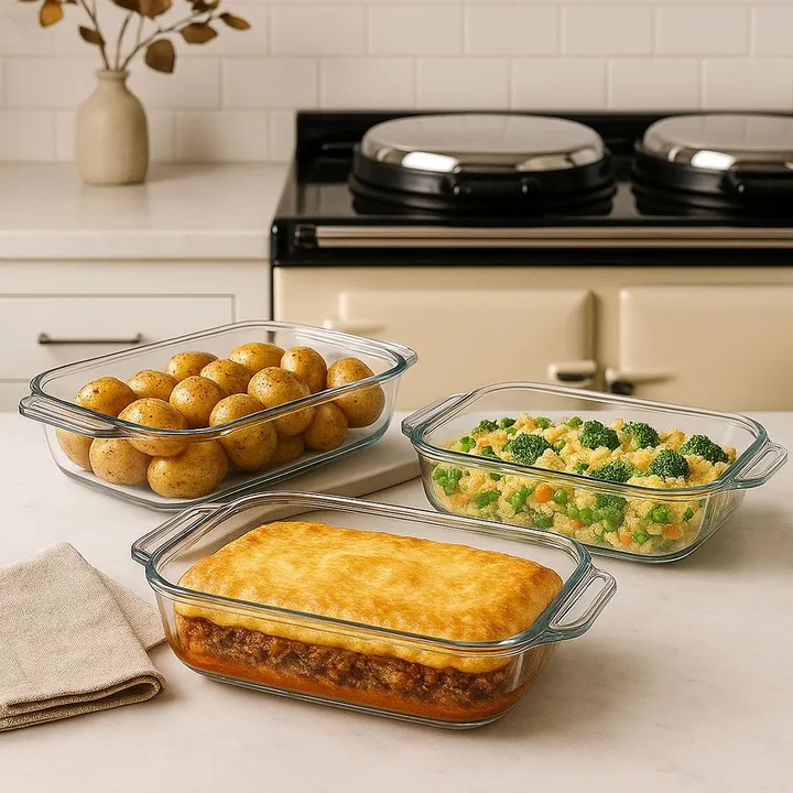 Glass Bakeware Tray 3 Piece Set – photo 5