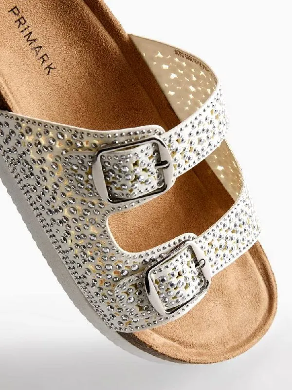 Primark embellished double strap footbed sandals – photo 4
