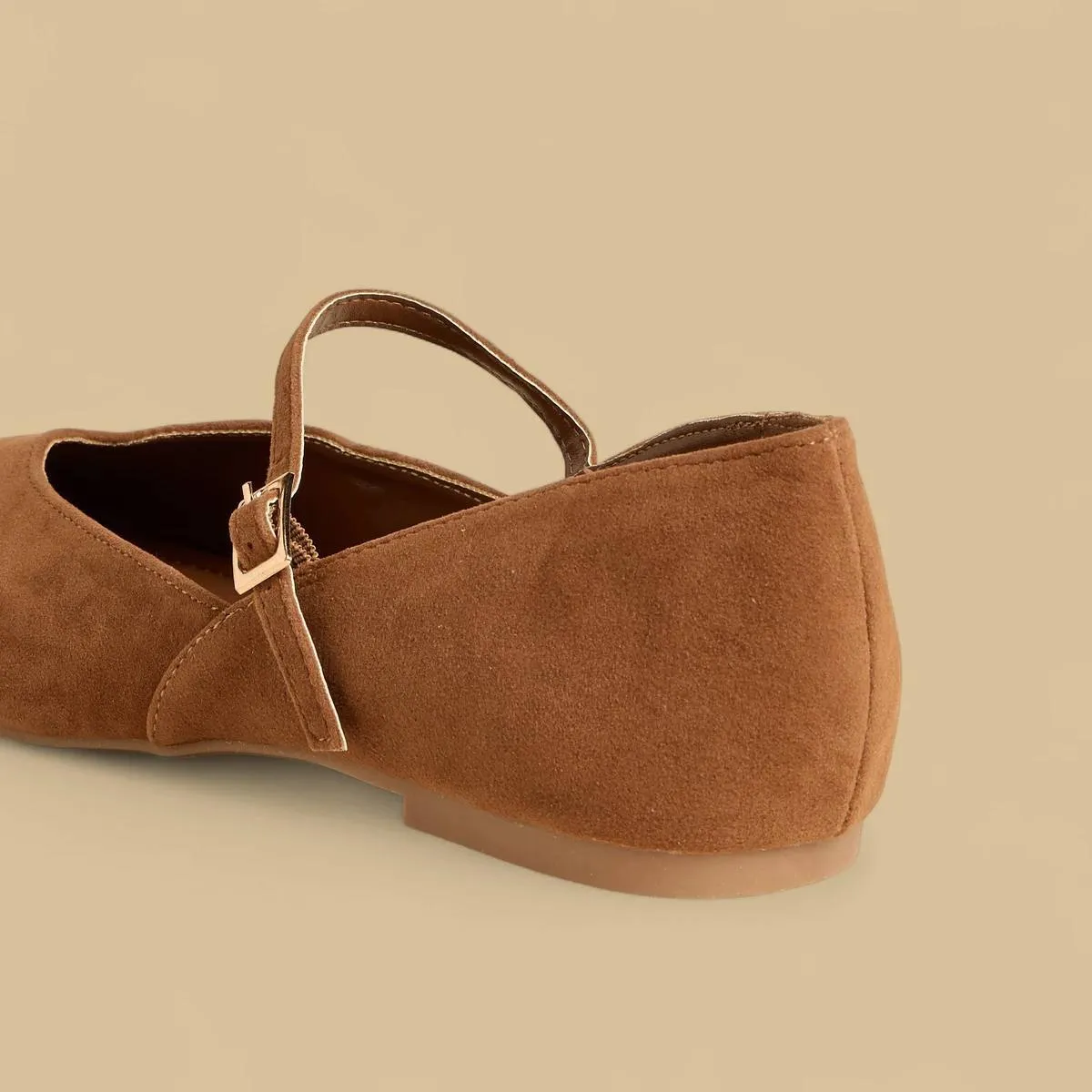 MAX plain ballerina with buckle belt – photo 3