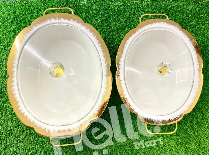 Gold Warming Food Serving Dish Set – photo 3