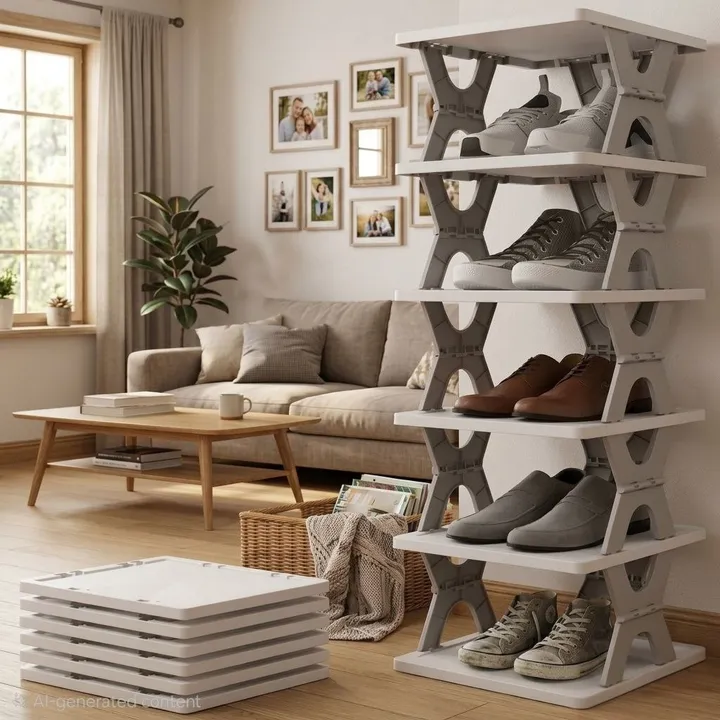 Six-Layer Folding Shoe Rack – photo 3