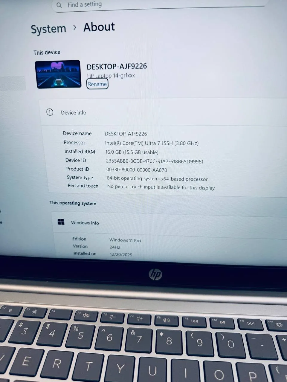 HP Notebook 14 Ultra 7 Laptop – photo 5