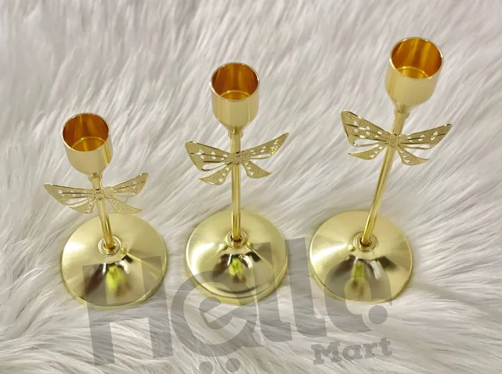 Gold Bow Candle Holder Set – photo 3