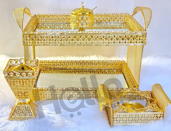 Large Golden Coffee Tray Set – photo 3