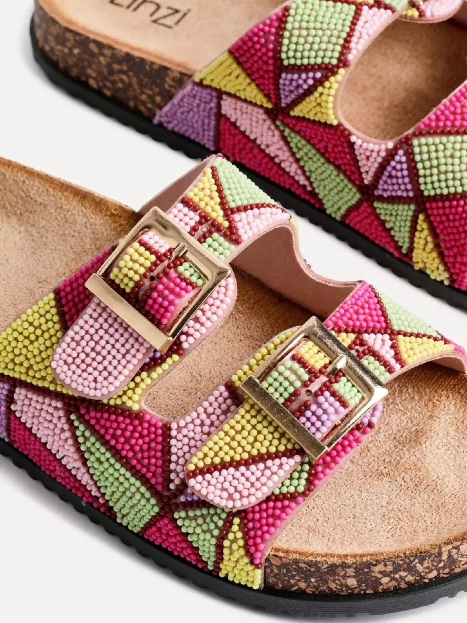 LINZI multicolor beaded sandals – photo 3