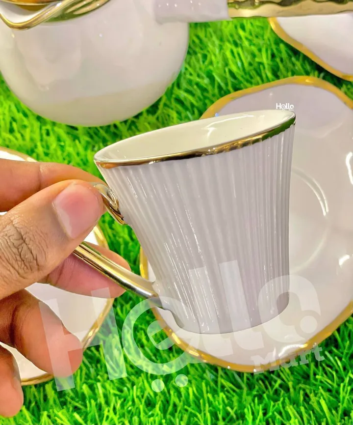 7-Piece White Gold Coffee Set – photo 4