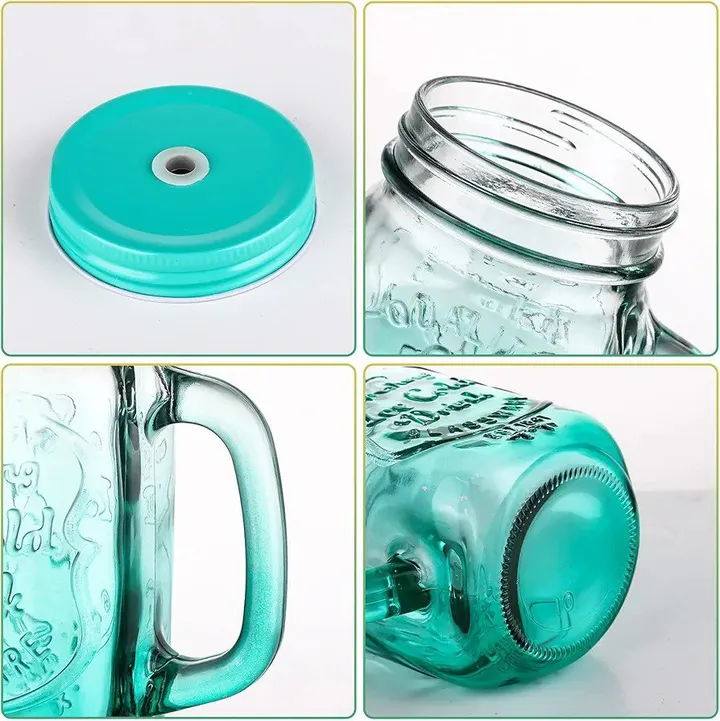 Vintage Mason Glass Drinking Jar 500ml – photo 5