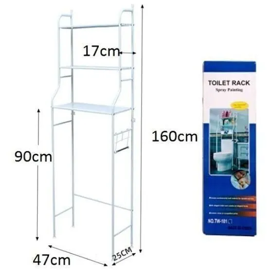 Over Toilet 3-Tier Metal Rack – photo 3