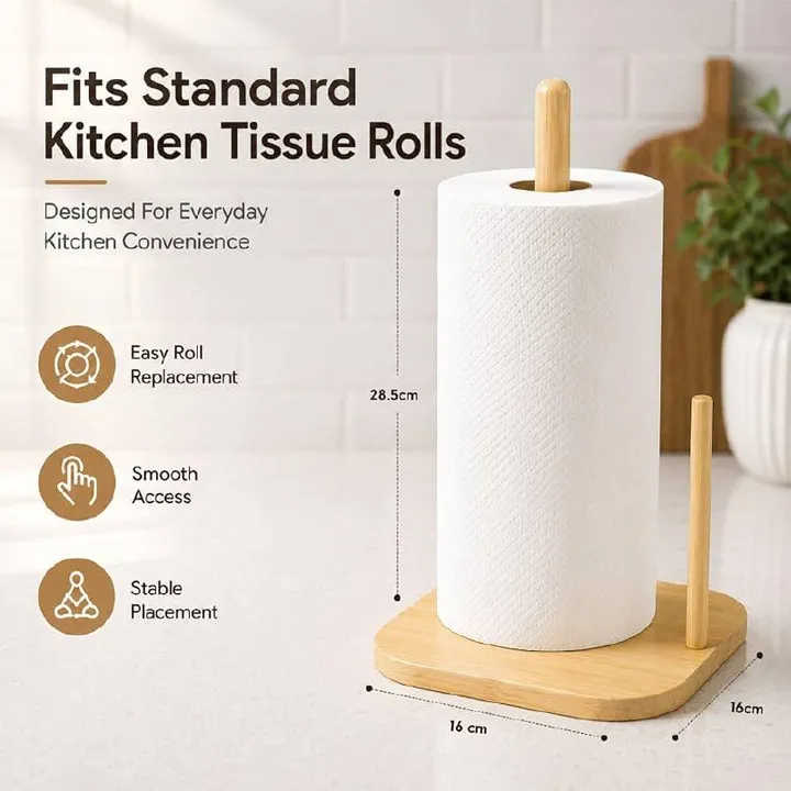 Bamboo Kitchen Paper Towel Holder – photo 5