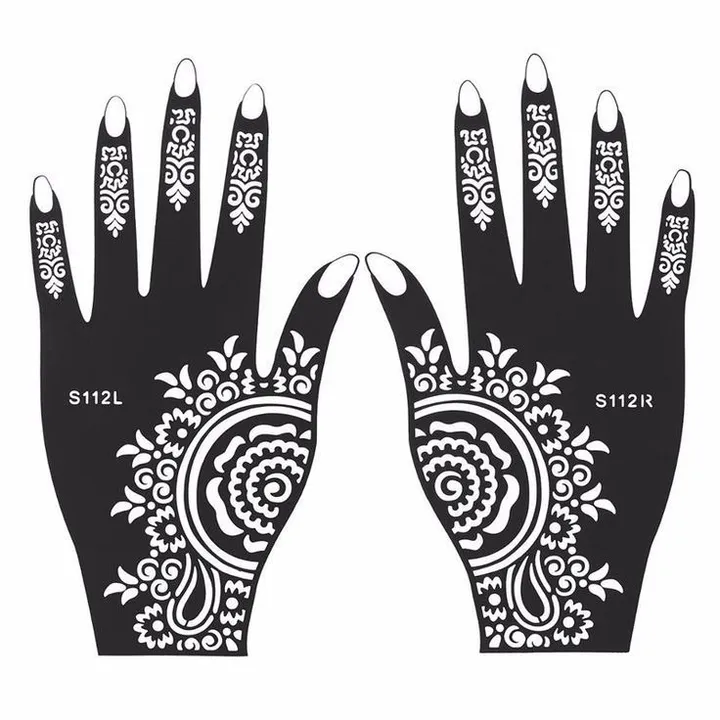 1 Pair Henna Tattoo Stencil Set – photo 4
