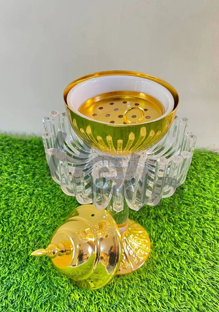 Decorative Gold Crystal Incense Burner – photo 3