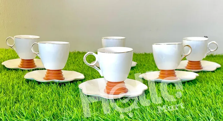 Coffee Cups Set of 6 with Saucers – photo 3