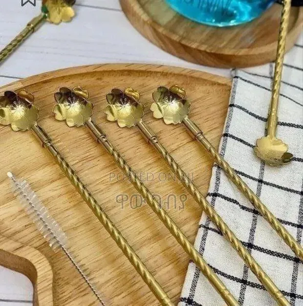 6pcs Reusable Stainless Straws with Brush – photo 3