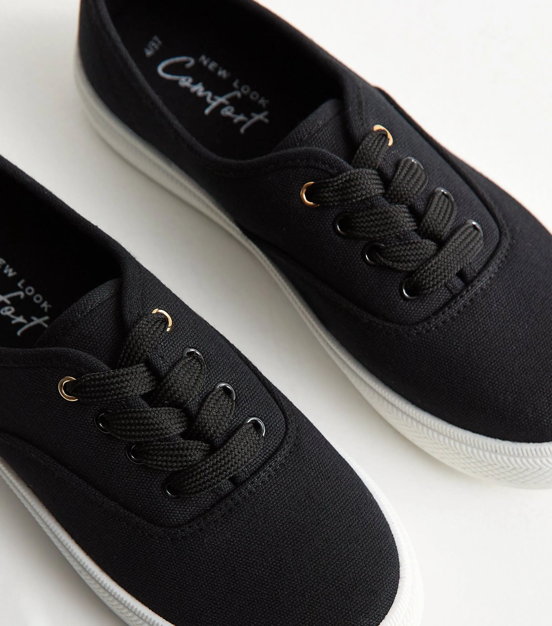 New Look Black Canvas Trainers – photo 4