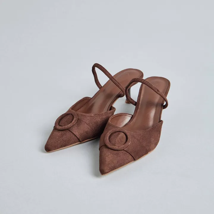 MAX Buckle Accent Slingback Kitten Heels – photo 3
