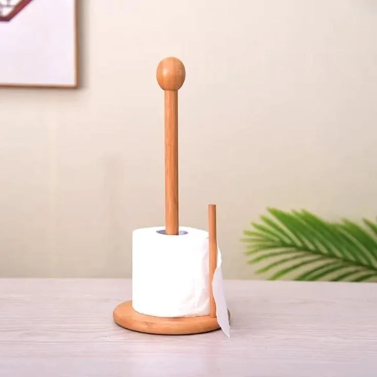Bamboo Paper Towel and Tissue Stand – photo 4