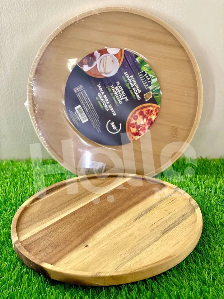 Rotating Wooden Cake Bread Server – photo 3