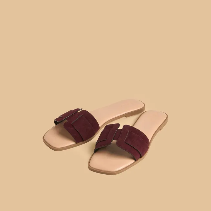 MAX Burgundy Slip On Sandals Size 36 – photo 4