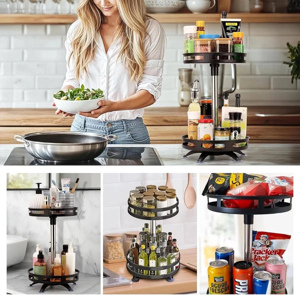 3 Tier Rotating Spice Cosmetic Organizer – photo 3