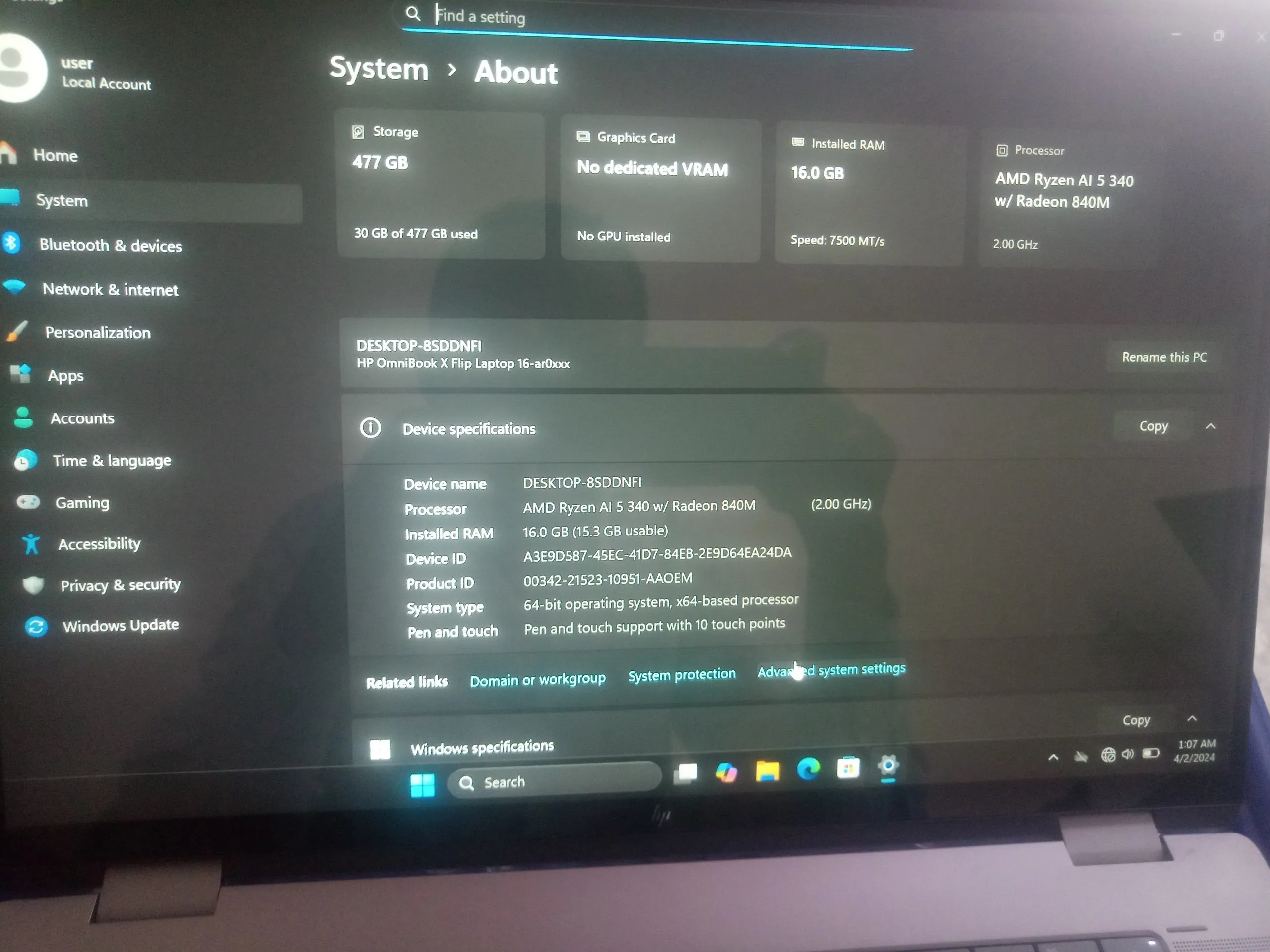 HP OmniBook X Flip 16GB Laptop – photo 3